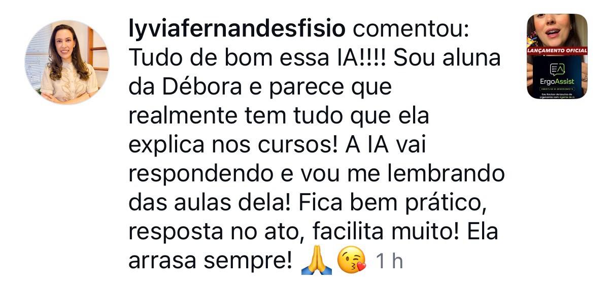 Depoimento de Lyvia Fernandes sobre o ErgoAssist